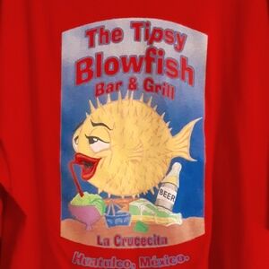 The Tipsy Blowfish T-Shirt Men's Size 2XL